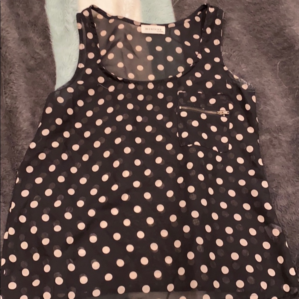 Sheer Polka Dot Shirt